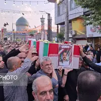 عکس/ تشییع پیکر ۱۵ شهید حمله رژیم صهیونیستی به آستانه اشرفیه