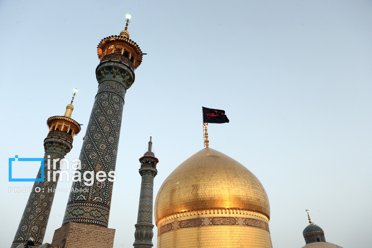 اذن عزا و تعویض پرچم حرم حضرت معصومه(س)