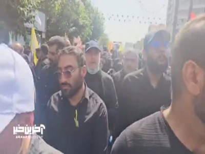 حضور قالیباف در مراسم باشکوه تشییع شهدا
