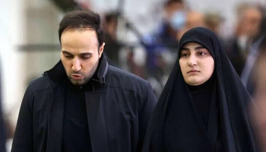 عکس/ حضور فرزندان شهید سلیمانی در تشییع شهدای اقتدار