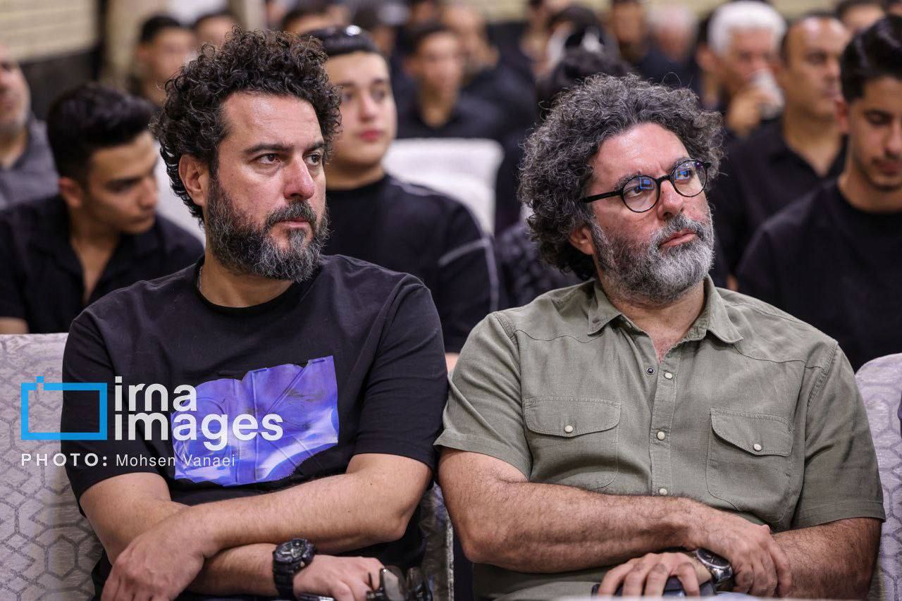 عکس/ مراسم ترحیم شهید «علیرضا تنابنده» برادرزاده محسن تنابنده با حضور هنرمندان
