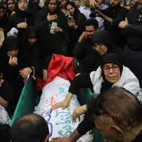 وداع با پیکر شهید حمله رژیم صهیونیستی در بندرعباس 