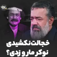 خجالت نکشیدی نوکر ما را زدی؟