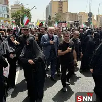 عکس/ حضور وزیر نیرو در مراسم تشییع شهدای اقتدار