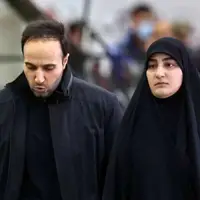 عکس/ حضور فرزندان شهید سلیمانی در تشییع شهدای اقتدار