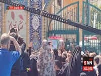 ورود پیکر شهید فریدون عباسی و بهنام شهریاری به آستان مقدس امامزاده صالح