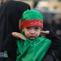 عکس/ قاب‌هایی از مراسم شیرخوارگان حسینی در مسجد جمکران