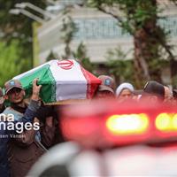 تشییع پیکر قاضی شهید تجاوز رژیم صهیونیستی به زندان اوین در قم