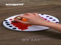 آموزش نقاشی دخترکی کنار دریاچه