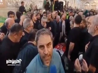 پیکر شهید طهرانچی و همسرش در حرم حضرت عبدالعظیم آرام گرفت