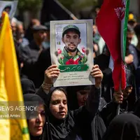 تشییع پیکر شهید مدافع وطن «امیرحسین باجلان» در قزوین