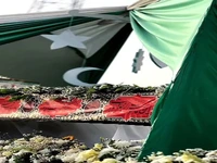 تابوت کودکان خردسال شهید جنایت رژیم صهیونیستی در تهران