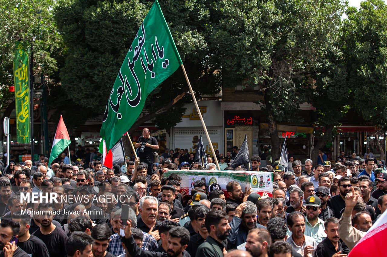 تشییع پیکر شهید مدافع وطن «امیرحسین باجلان» در قزوین