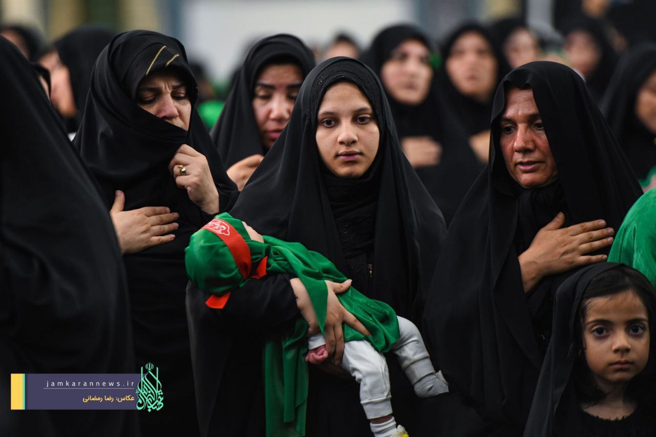 عکس/ قاب‌هایی از مراسم شیرخوارگان حسینی در مسجد جمکران