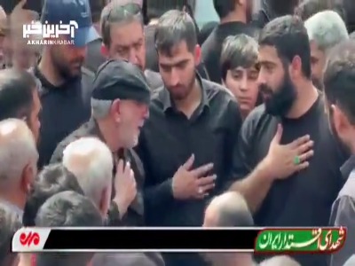 گفتگوی سردار قاآنی با خانواده شهید حاجی‌زاده در بهشت زهرا