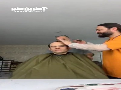 لحظاتی از پشت صحنه سریال تاسیان درحال گریم «بابک حمیدیان»