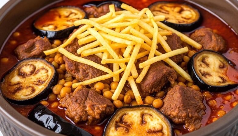 طرز تهیه خورش قیمه بادمجان مجلسی با همه فوتوفنها