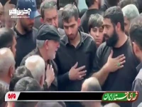 گفتگوی سردار قاآنی با خانواده شهید حاجی‌زاده در بهشت زهرا