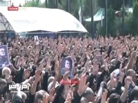 حضور باشکوه مردم در تشییع پیکر شهید حاجی‌زاده در بهشت‌ زهرا