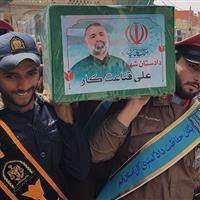 پیکر قاضی مجاهد شهید قناعت کار در حرم حضرت معصومه به خاک سپرده شد