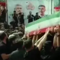 تشییع پیکر سردار شهید حاجی زاده در قطعه مدافعان حرم بهشت زهرا