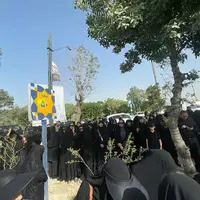 مراسم تشییع و خاکسپاری سردار حاجی‌زاده در قطعه مدافعان حرم  