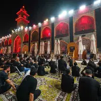 حال و هوای حرم مطهر علوی در سومین شب محرم