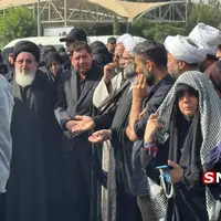 عکس/ حضور محمد مخبر در مراسم تشییع شهدای اقتدار