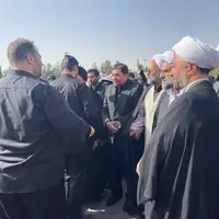 حضور مخبر در مراسم تشییع سردار شهید حاجی زاده
