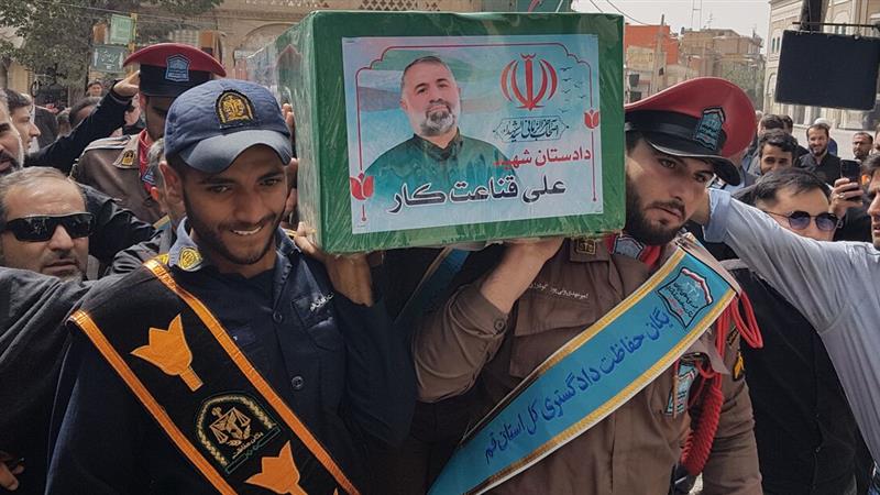پیکر قاضی مجاهد شهید قناعت کار در حرم حضرت معصومه به خاک سپرده شد