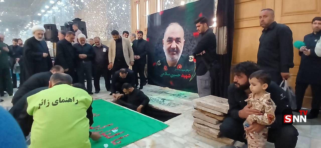 آماده‌سازی محل دفن پیکر سردار شهید حسین سلامی