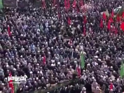 سیل جمعیت مردم همدان در مراسم تشییع و تدفین پیکر شهید شادمانی