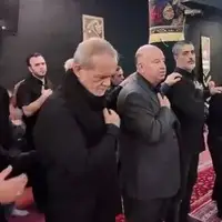 حضور پزشکیان در مراسم شب سوم محرم در هیاتی در تهران