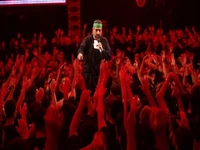 حضور پزشکیان و قالیباف در مراسم عزاداری شب چهارم هیات ریحانه الحسین (س)