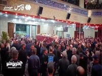 ورود پیکر «سپهبد غلامعلی رشید» به حسینیه دزفول