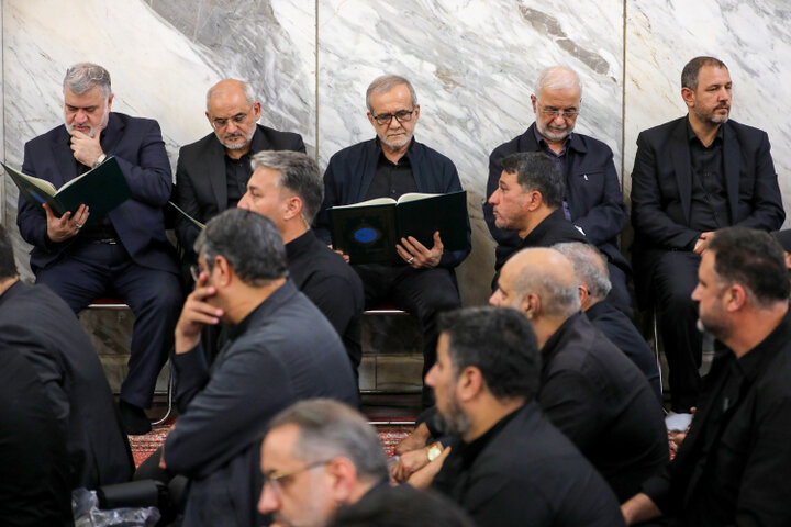 حضور پزشکیان در مراسم بزرگداشت سرلشکر شهید محمد کاظمی