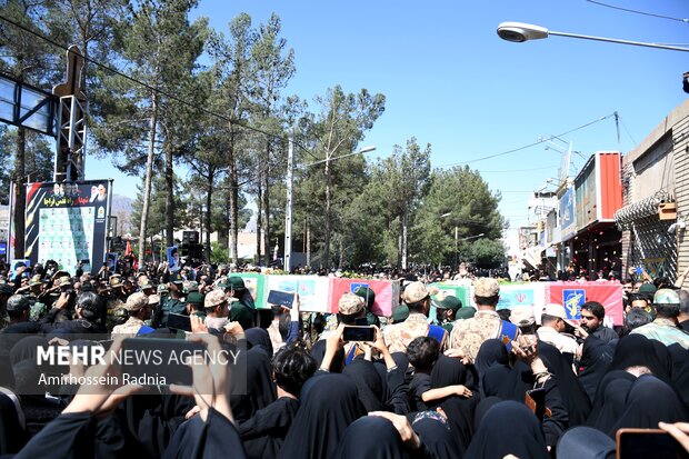 وداعی مملو از شور و غم با 3 شهید قهرمان انتظامی در گرگان