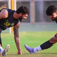 زوج دفاعی سپاهان خوشحال کنار هم!