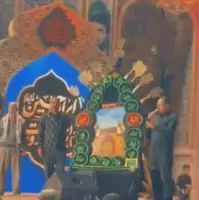  آیین سنتی نخل‌ گردانی در حرم امام رضا(علیه‌السلام)