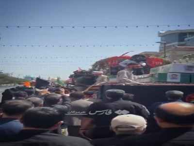 تشییع پیکر شهید حامد ‌صابر و خانواده‌اش در مشهد