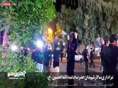 دسته‌جات عزای نوجوانان حسینی در خیابان‌های اهواز