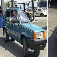 باریک‌ترین خودروی جهان را ببینید، فیات پاندا با عرض 50 سانتی‌متر!