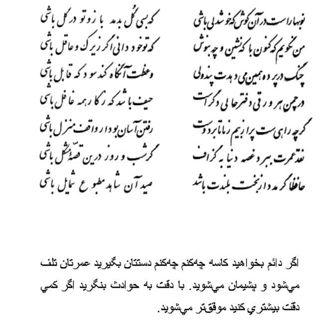 تفال/ نوبهار است در آن کوش که خوشدل باشی