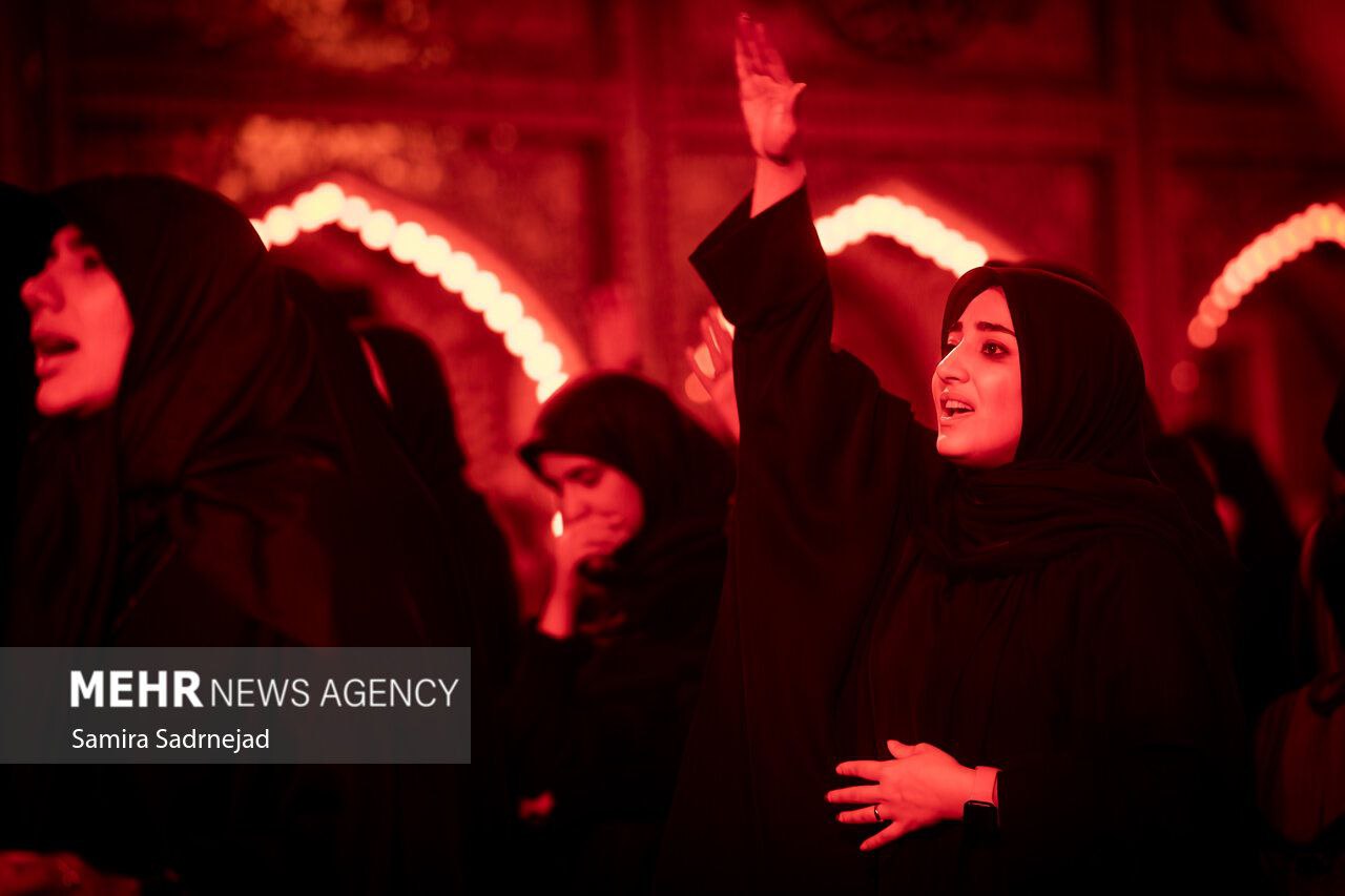  عزاداری شب هفتم محرم در هیئت «ریحانه النبی»  