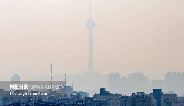 وضعیت هوای تهران نارنجی و آلوده است