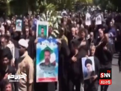 تشییع باشکوه پیکر مطهر شهید هومن غیاثوند در ملایر