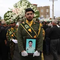 عکس/ تشییع باشکوه یکی از شهدای حمله اسرائیل در شهرستان اهر