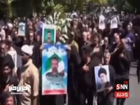 تشییع باشکوه پیکر مطهر شهید هومن غیاثوند در ملایر 