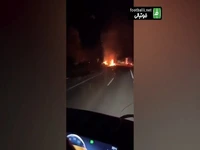 اولین ویدیو منتشر شده از آتش گرفتن لامبورگینی دیگو ژوتای فقید و برادرش