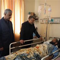 عیادت ظفرقندی از مجروحان تجاوزات اخیر رژیم صهیونیستی در قم